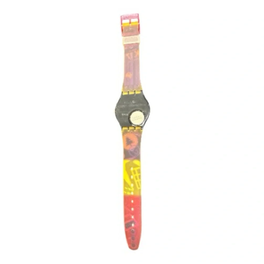 Vintage Swatch Men’s EAN Code Multicolor Graphic 1992 Watch Unisex Y2K
